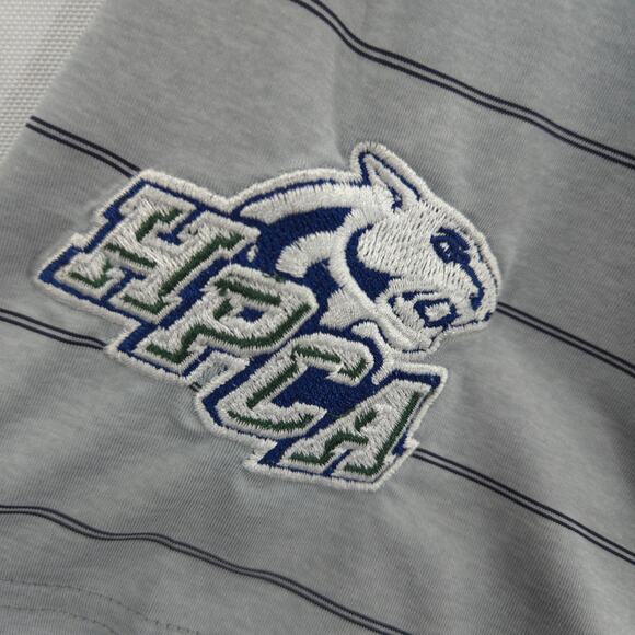 FootJoy Polo Mens S Gray Striped HPCA Cougar Performance Short Sleeve Golf Shirt - Picture 6 of 12